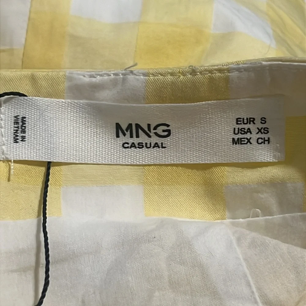 Mango Mini Skirt gingham yellow